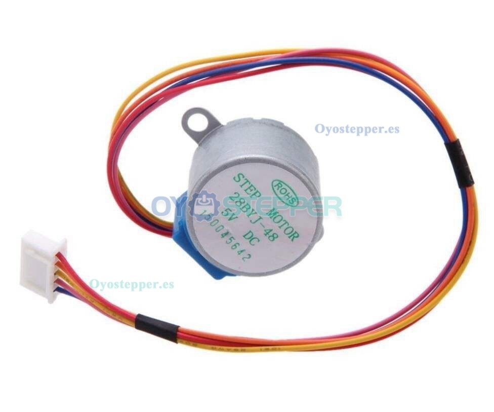 28BYJ-48 5V 4 fases 5 cables DC 5V engranaje paso a paso motor mini reducción DC engranaje motor